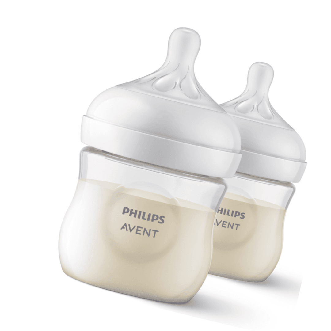 Biberón de vidrio natural anticólicos 2 unidades más cerca de la lactancia  materna para bebés recién nacidos 0M+ 6 onzas
