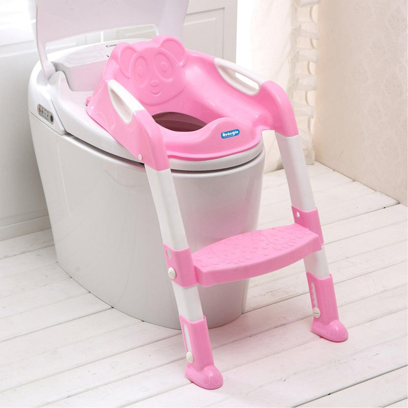 Asiento wc con escalon rosado RS-17860-2, Bebeglo - KIDSCLUB Tienda ONLINE