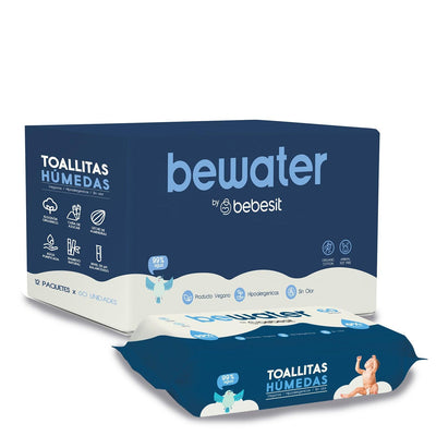 Caja Toallitas Húmedas Be Water 12 paquetes, Bebesit - KIDSCLUB Tienda ONLINE