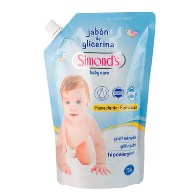 Jabón de Baby Glicerina Celeste 750ml Doypack, Simond´s - KIDSCLUB Tienda ONLINE