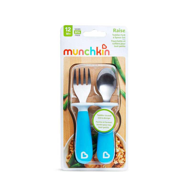 Set de tenedor y cuchara de metal, Munchkin - KIDSCLUB Tienda ONLINE